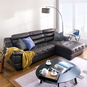  M8001-Brown  Leather Sofa w/ Chaise ~Right or Left 선택가능~ (천연가죽)