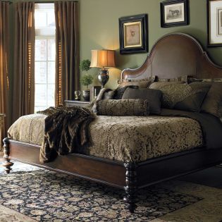 Barclay SquareLeather Panel Bed