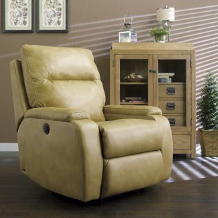 1228-500-IvoryLeather Recliner Chair