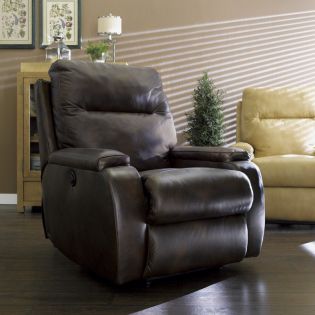 1228-500-BlackLeather Recliner Chair