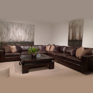  Dorian  Leather Sectional Sofa