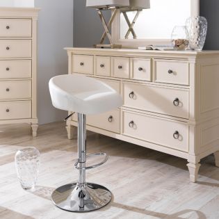08006-WhiteAdjustable Bar Stool