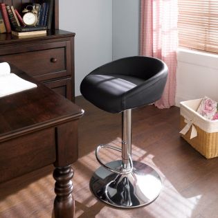 08002-Black-FargoAdjustable Bar Stool