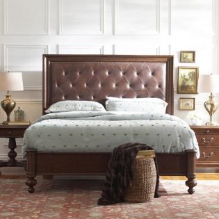698 MontgomeryLeather Platform Bed
