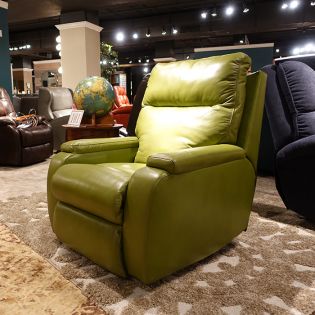 1228-500P-GreenLeather Recliner Chair