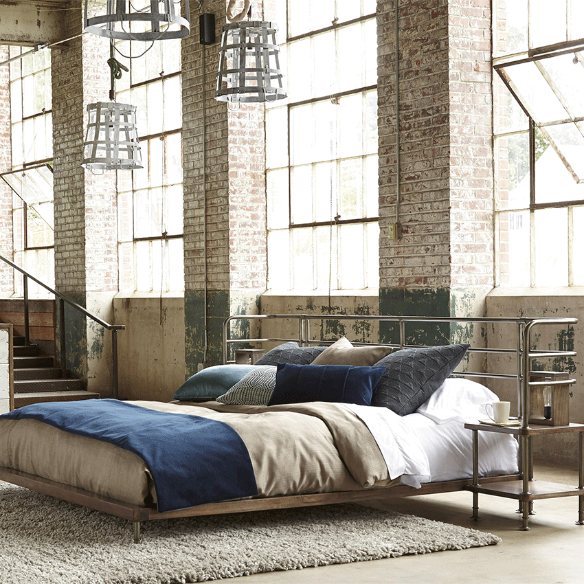223165 EpicentersPlatform Bed (침대+2협탁)