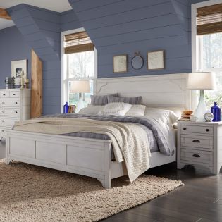 B4124-FR-BedQueen Panel Bed (침대)