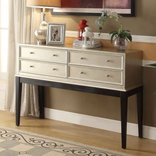  Irene-Antique Silver  Console Table