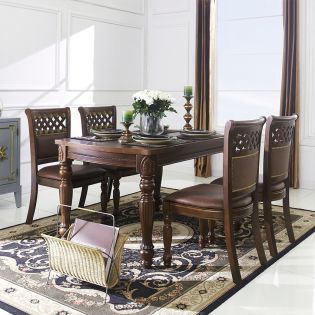  Columbia-4C   Dining Set (1 Table + 4 Chairs)