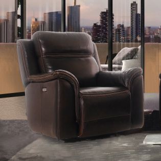  E1404  Power Leather Recliner Chair