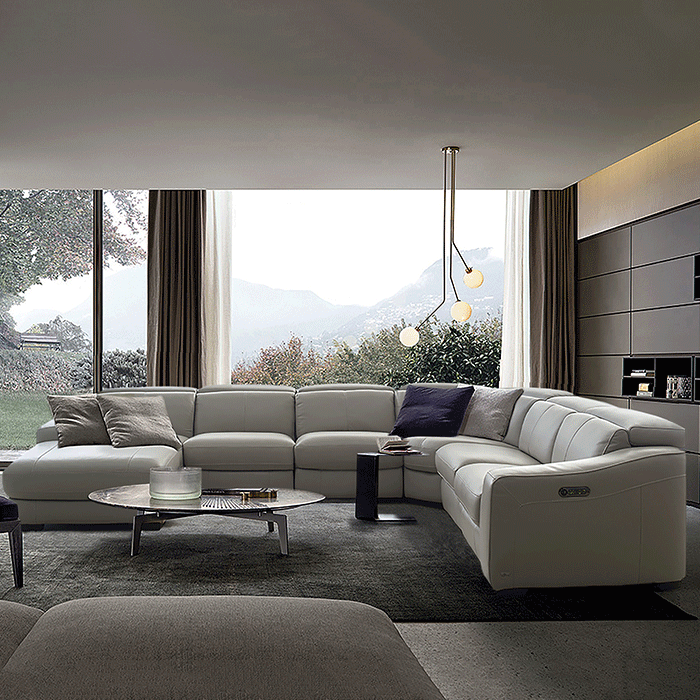 RS-11383Leather Recliner Sofa