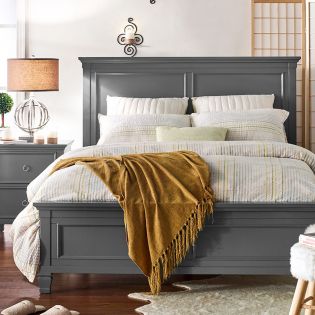  Tamarack-Grey  Queen Panel Bed(침대+협탁+화장대)