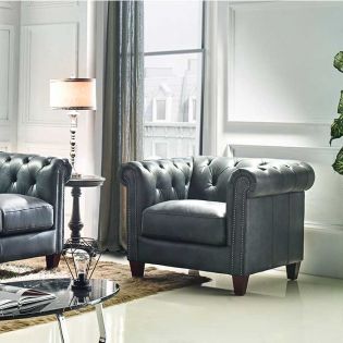 8687-10Leather Single Chair