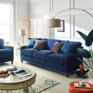  U4860-20  Sapphire Blue Sofa 