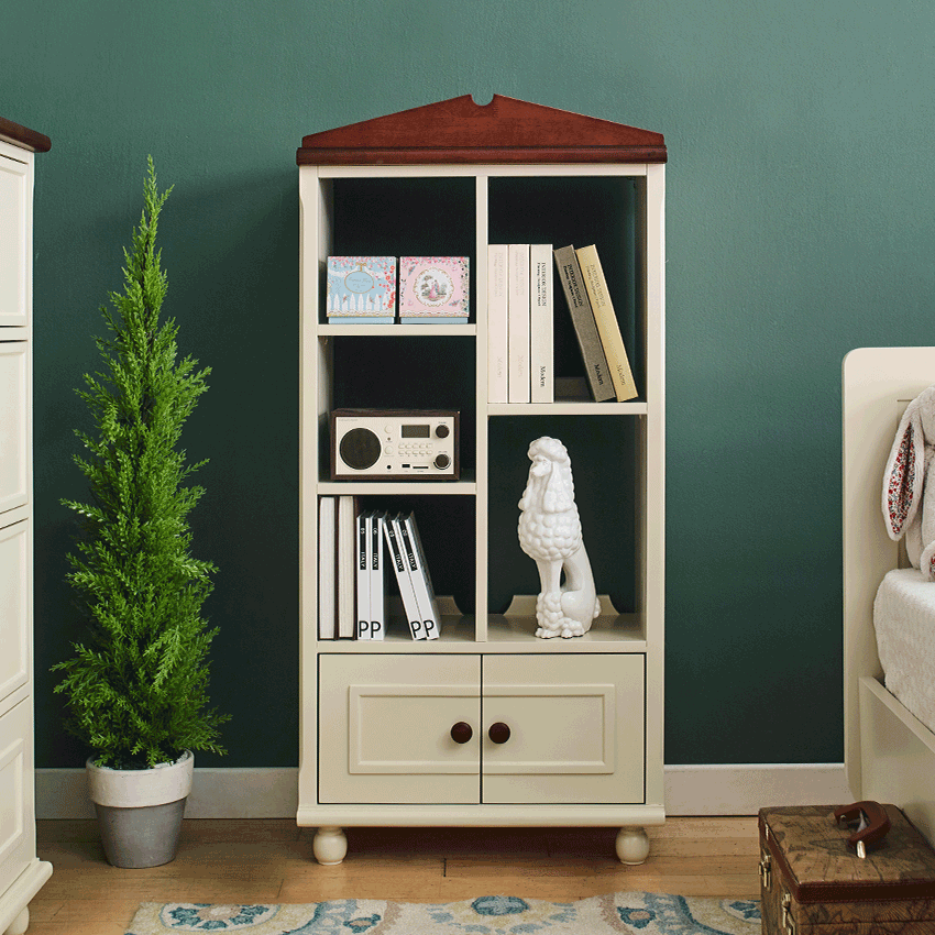 Tara-White-SBWooden Bookcase