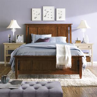  FR-Modern Country-Straw  Queen Panel Bed(침대 Only)