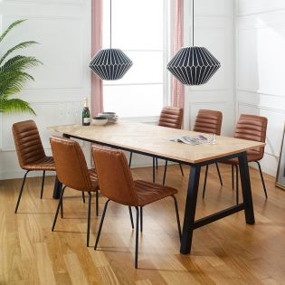 Brighton-6-BrownDining Set