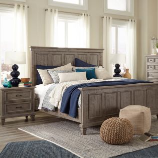 B4352Panel Bed (침대+협탁+화장대)