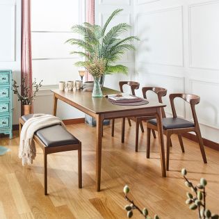  A9-6  Dining Set (1 Table + 3 Chair + 1 Bench)