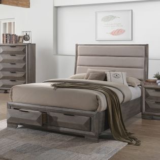  Carter  Queen Panel Bed w/ Storage  (침대+협틱+화장대)