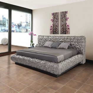 Amalfi SilverQueen Upholstered Bed