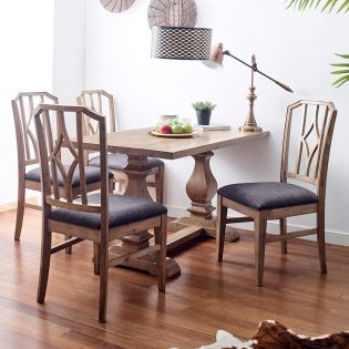 Lemino-4Solid Wood Dining Set