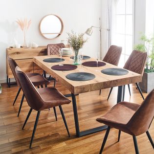  CW083N-6  Dining Set  (1 Table + 6 Chairs)
