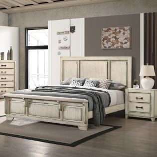 B923W AshlandPanel Bed (침대+협탁+화장대)