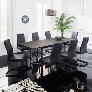 HT90057-8Extension Ceramic Dining Set