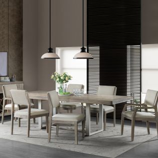  Intrigue  Dining Set  (1 Table + 2 Arm + 4 Side)