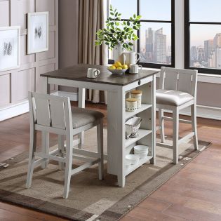  D5773 Heston-2  Counter Dining Set  ( 1Table + 2 Chairs)
