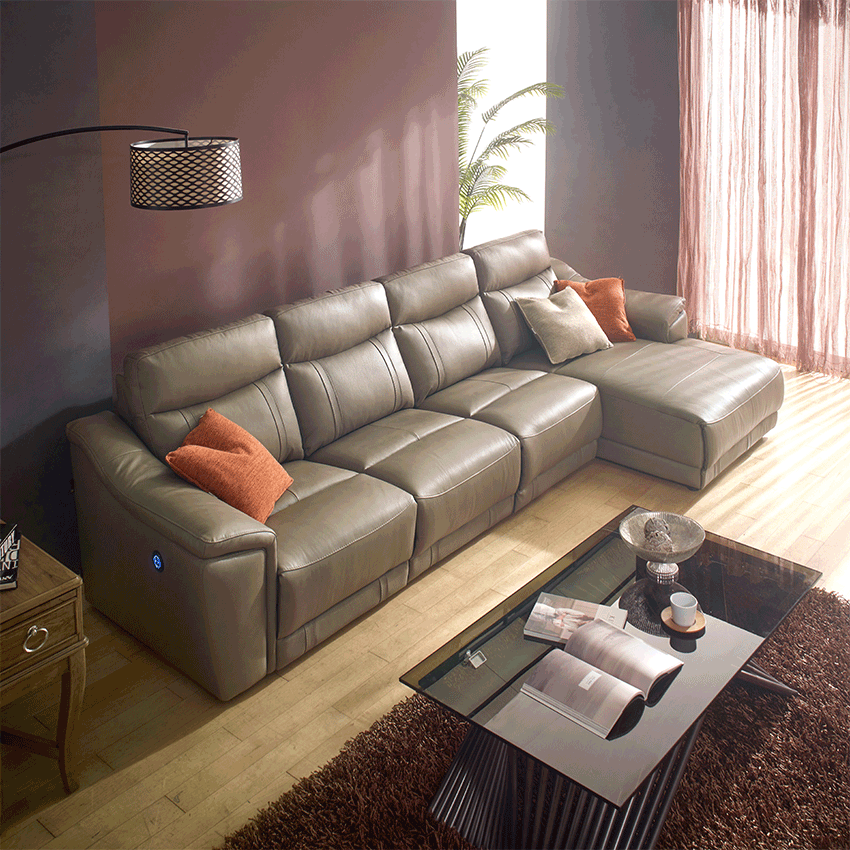 ZE85Leather Recliner Sofa