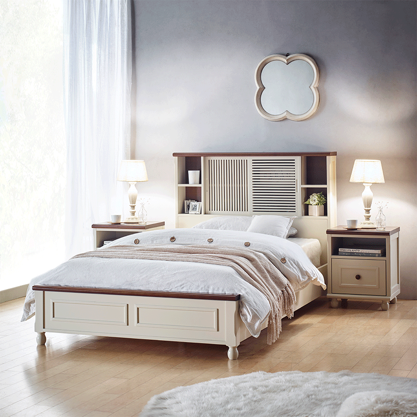 Dublin-White-1200Single Panel Bed