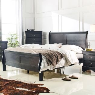 Louis-GreyQueen Bed (침대+협탁)