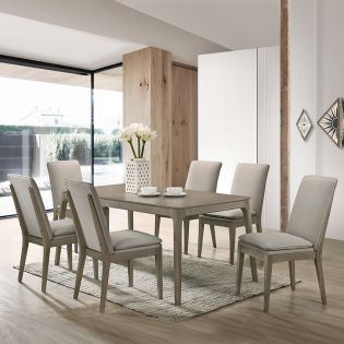 D7185-6 Maggie Dining Set (1 Table + 6 Chairs)