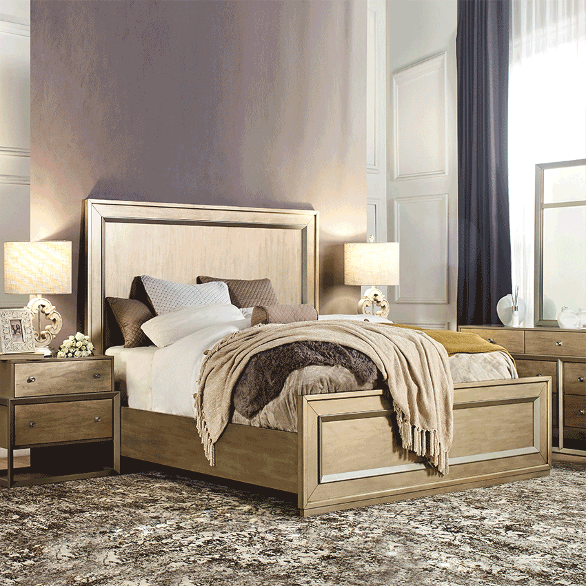 1007-P291Panel Bed (침대+협탁+화장대)