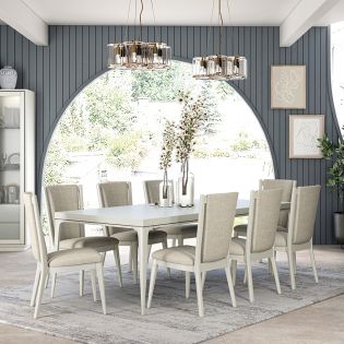 Blanc 289220-8Extension Dining Set