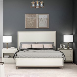 Blanc 289135Panel Bed