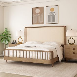 313135 Finn Upholstered Panel Bed