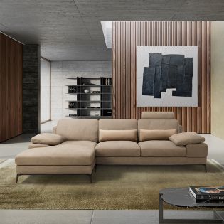 i806 Vogue Leather Chaise Sofa